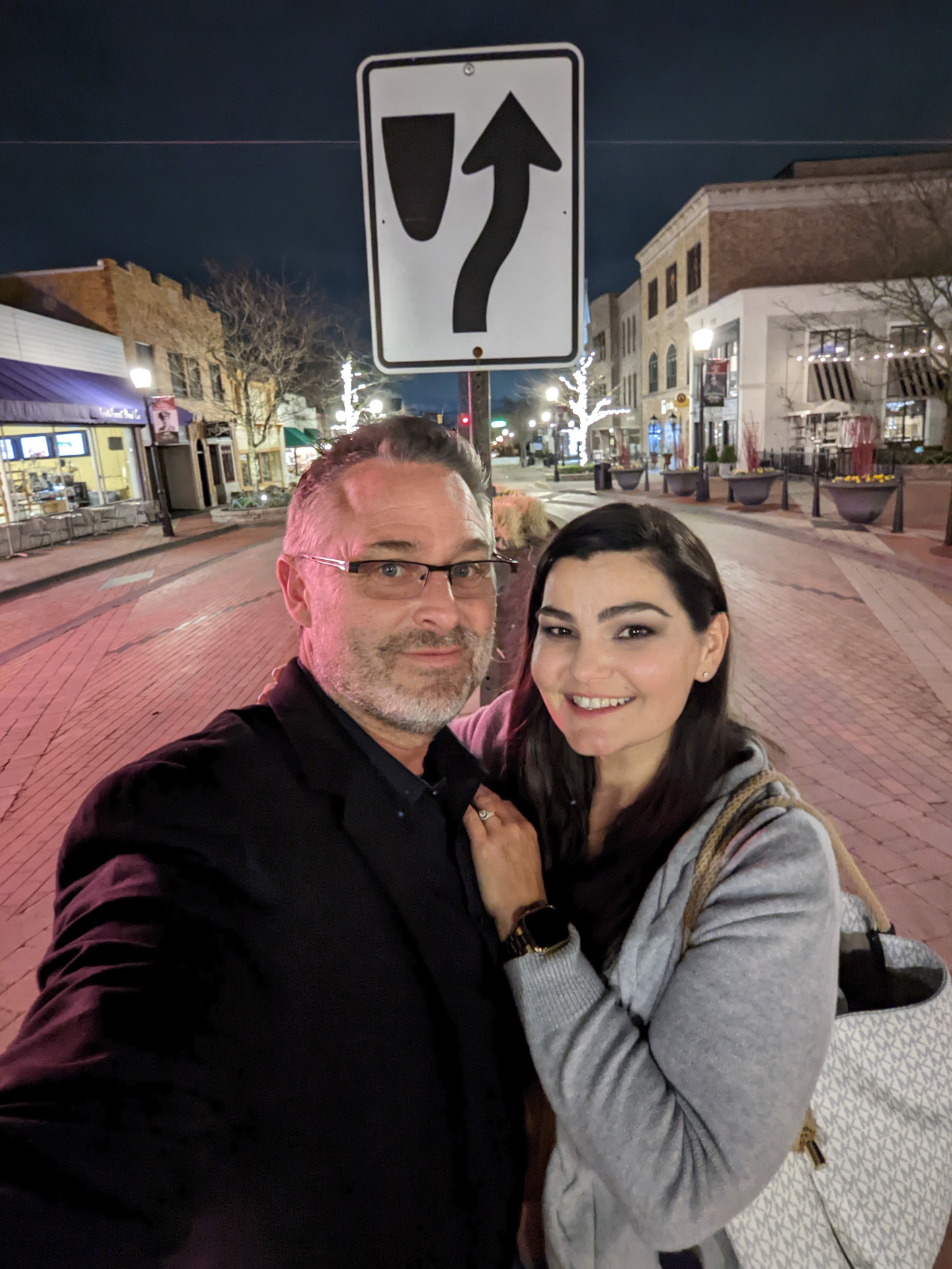 Todd and Yvonne in downtown Northville in 2022