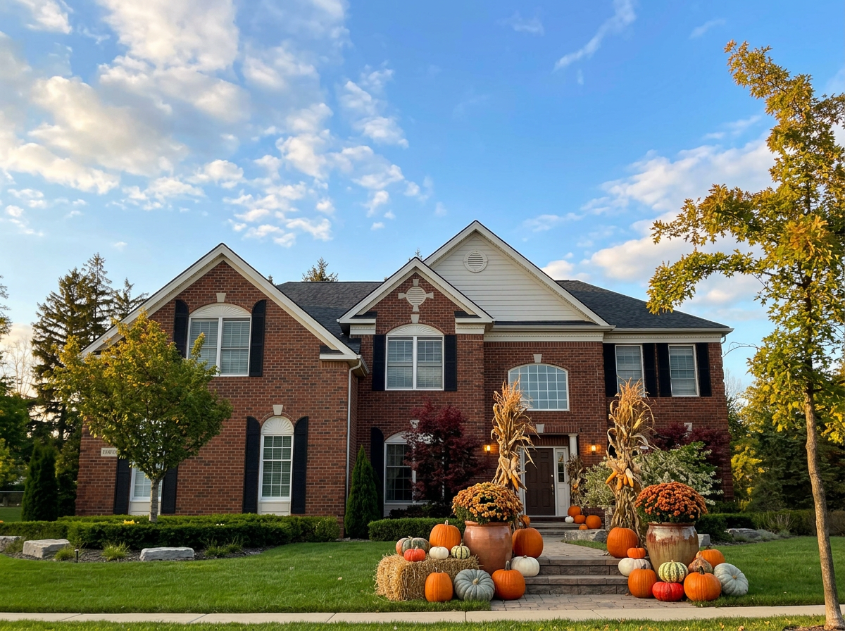 The Family Harvest styled on Brick Colonial on 20469
